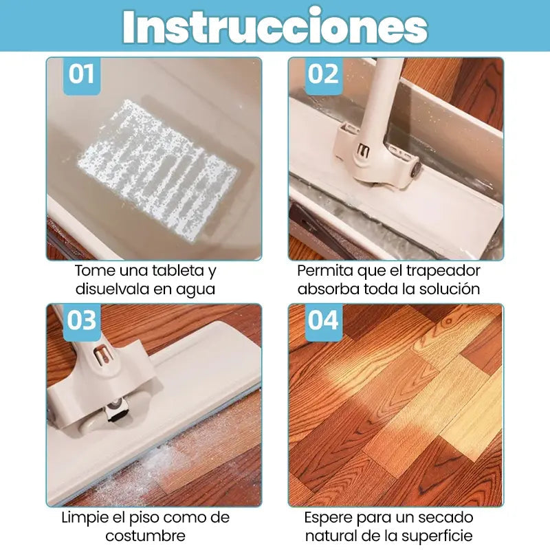 DeepClean - Pack de 120 tabletas concentradas (Transforma tu piso en minutos, sin esfuerzo)