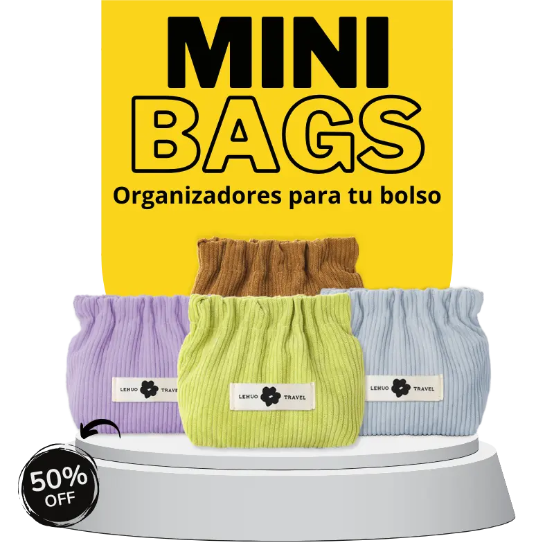 Organizadores para tu bolso (Pack de 2 MiniBags + 2 de REGALO)